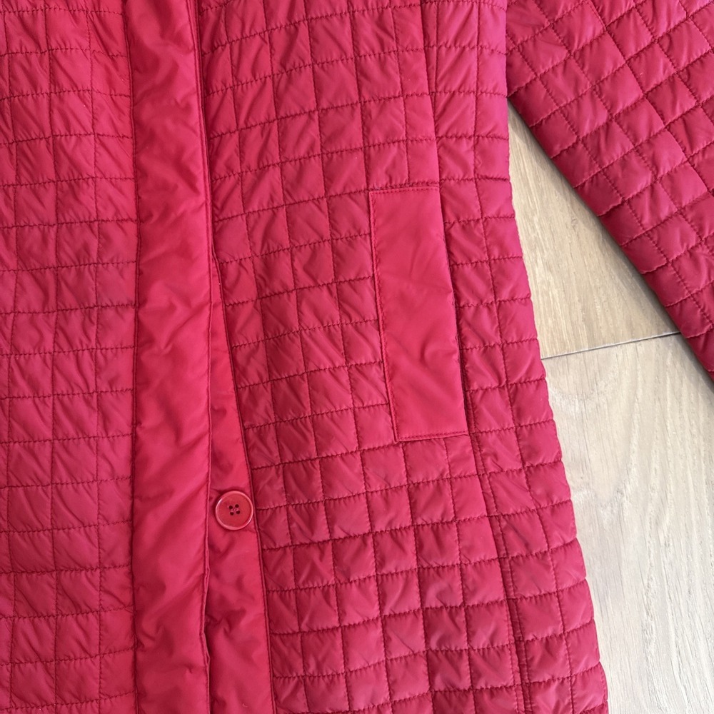 Talbots S P‎ red Quilted jacket Classic Chic Iconic Excellent Wow - Picture 4 of 8